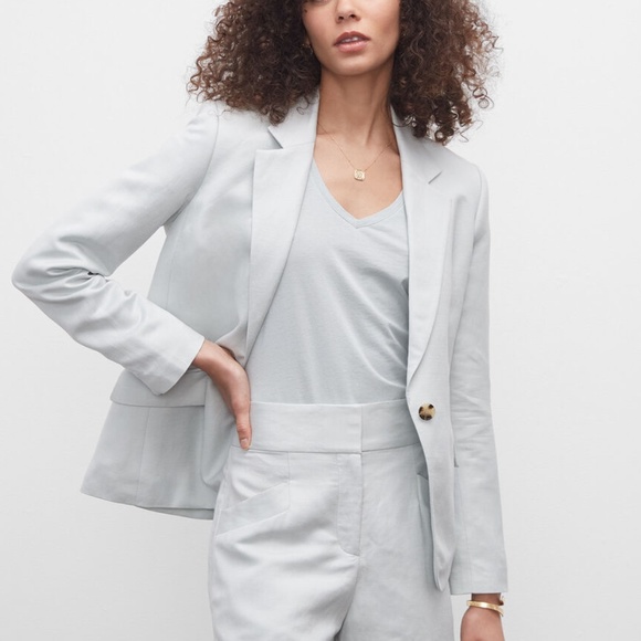 Classic Linen Blazer - New With Tags - NEVER WORN - Grey Base